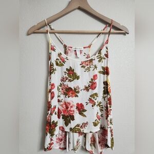 Ambiance Floral Camisole - White, Red, Green